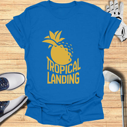 Bright Blue Tropical Landing Printed Graphic Tee
