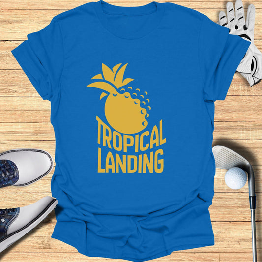Bright Blue Tropical Landing Printed Graphic Tee