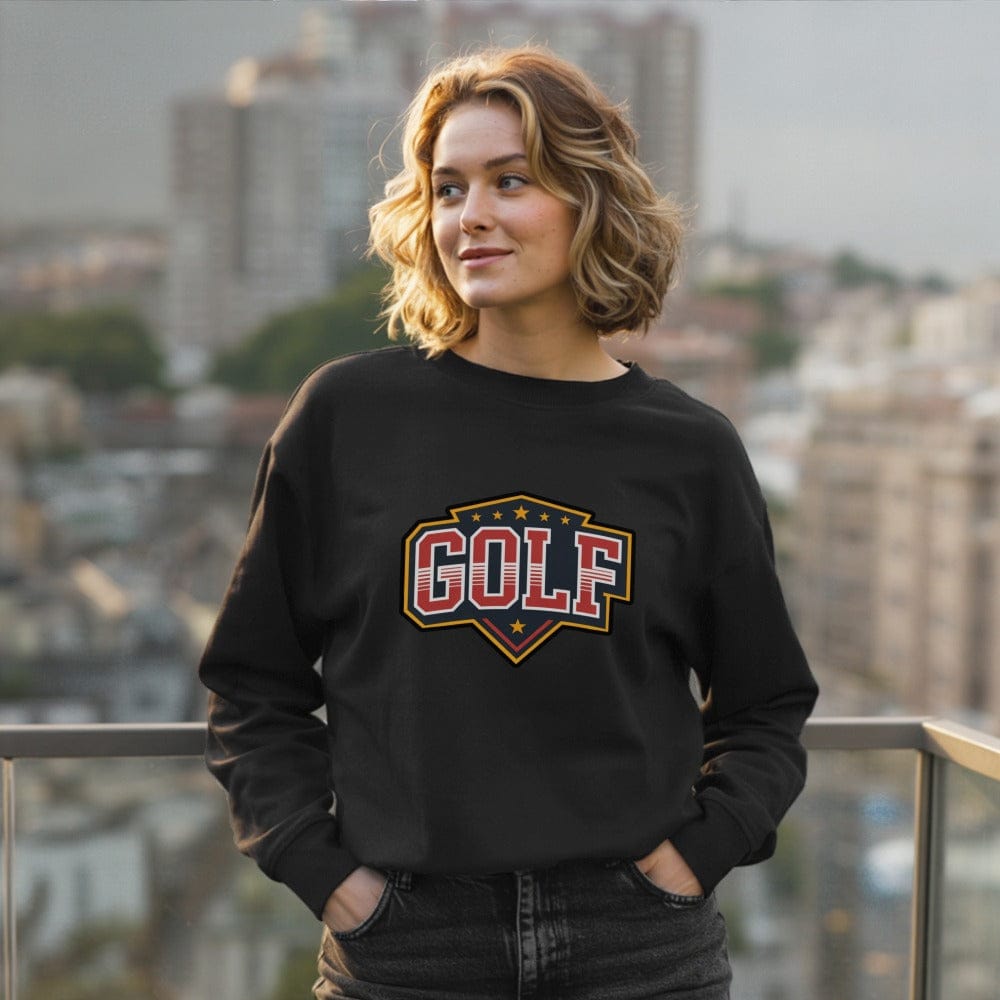 Stylish Black Golf Sweatshirt For Versatile Use