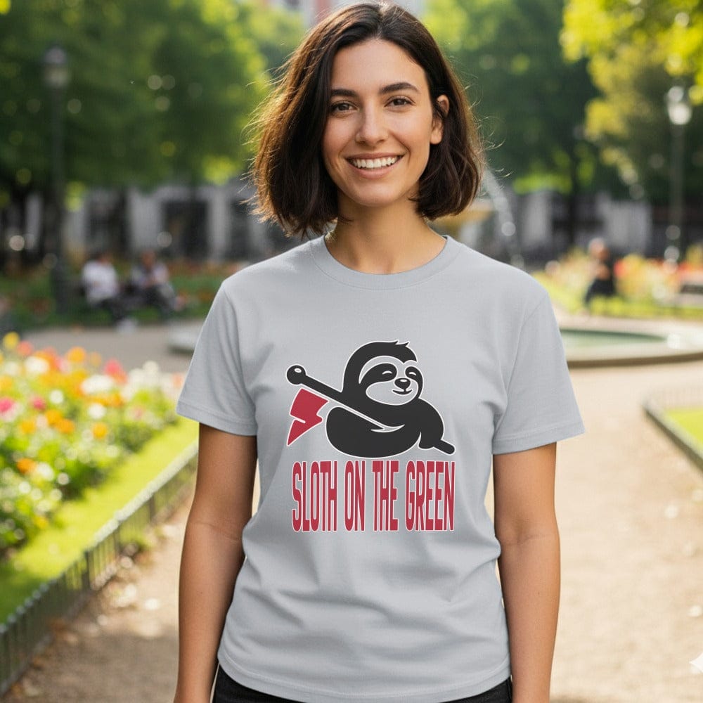 Sloth on the Green Graphic Tee Graphic product