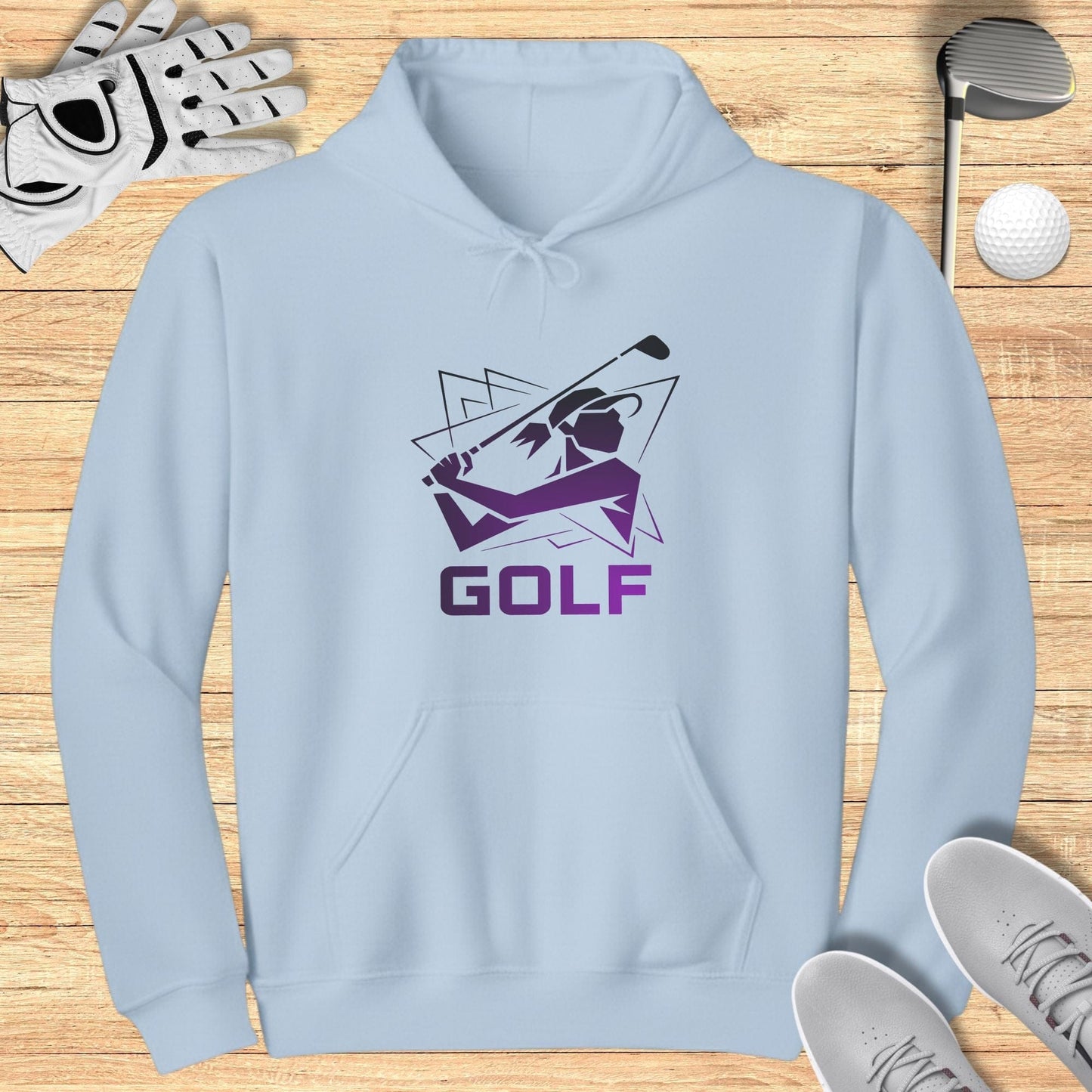 Golf Player Graphic Design Hooded Sweatshirt