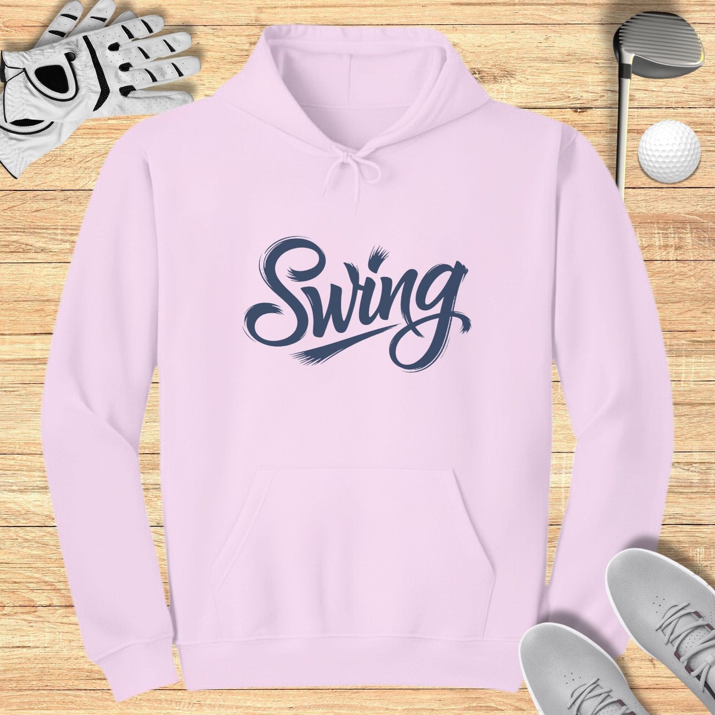 Swing Graphic Printed Relaxed Fit Hoodie