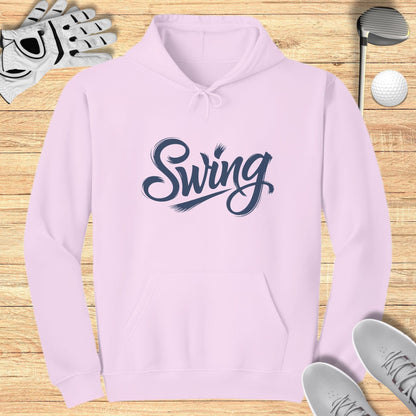 Swing Graphic Printed Relaxed Fit Hoodie