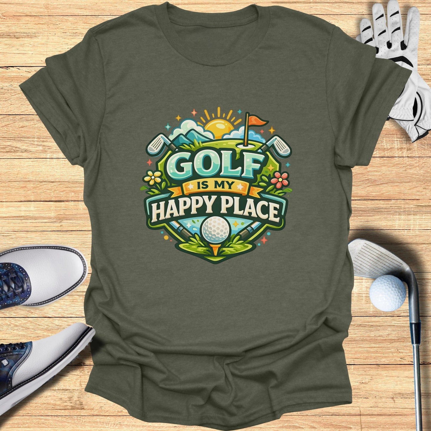 Golf is My Happy Place Graphic Tee Product