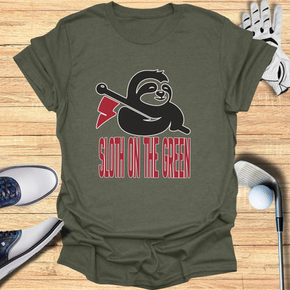Sloth on the Green Graphic Golf T-shirt