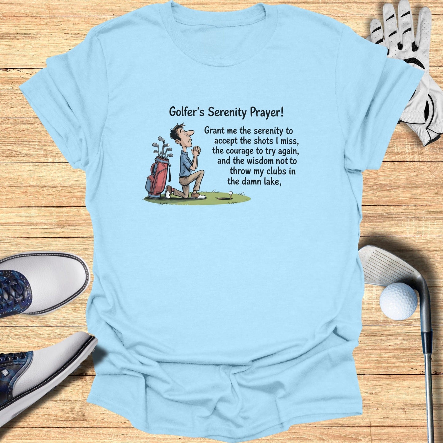 Golfer's Serenity Prayer Funny Golf T-Shirt for Men