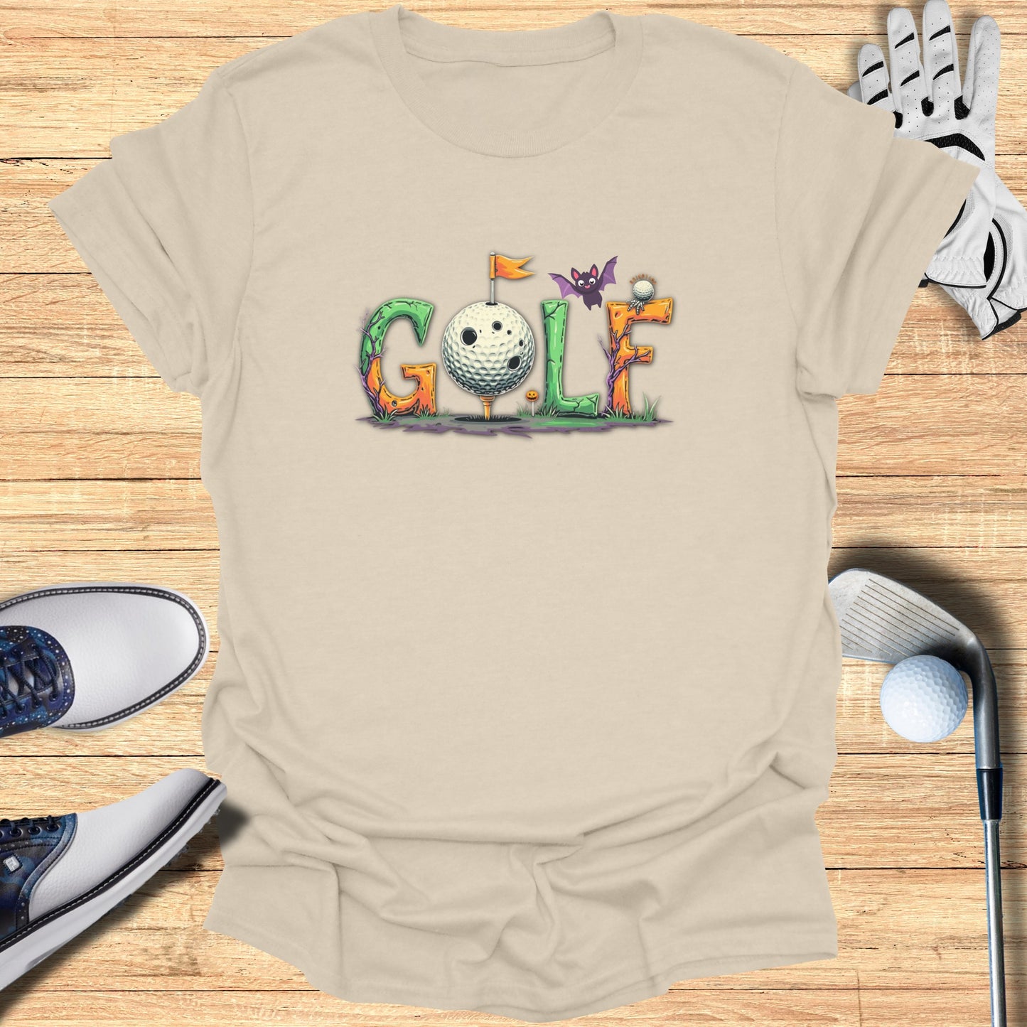 Fun and Colorful Golf Lettering T-shirt product type