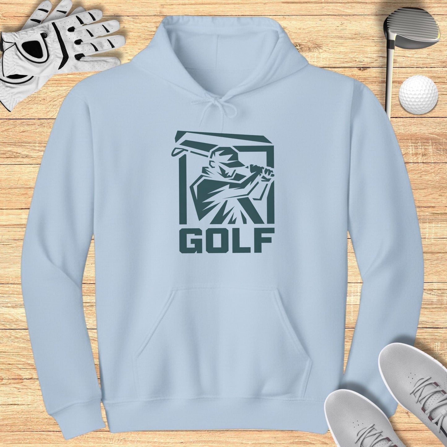 Golf Player Hoodie with Iconic Athlete Graphic