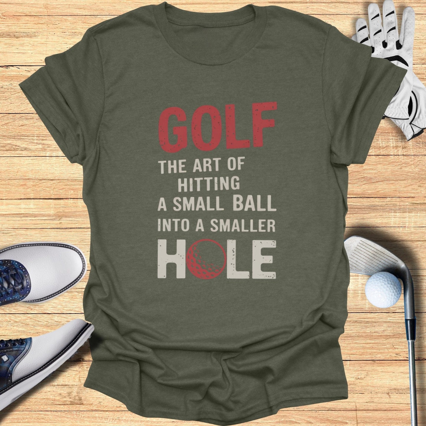 Golf The Art Of Hiting T-Shirt - Funny Golf Tee by Swing Epic