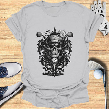 Skull and Golf Clubs Graphic Tee Shirt Product