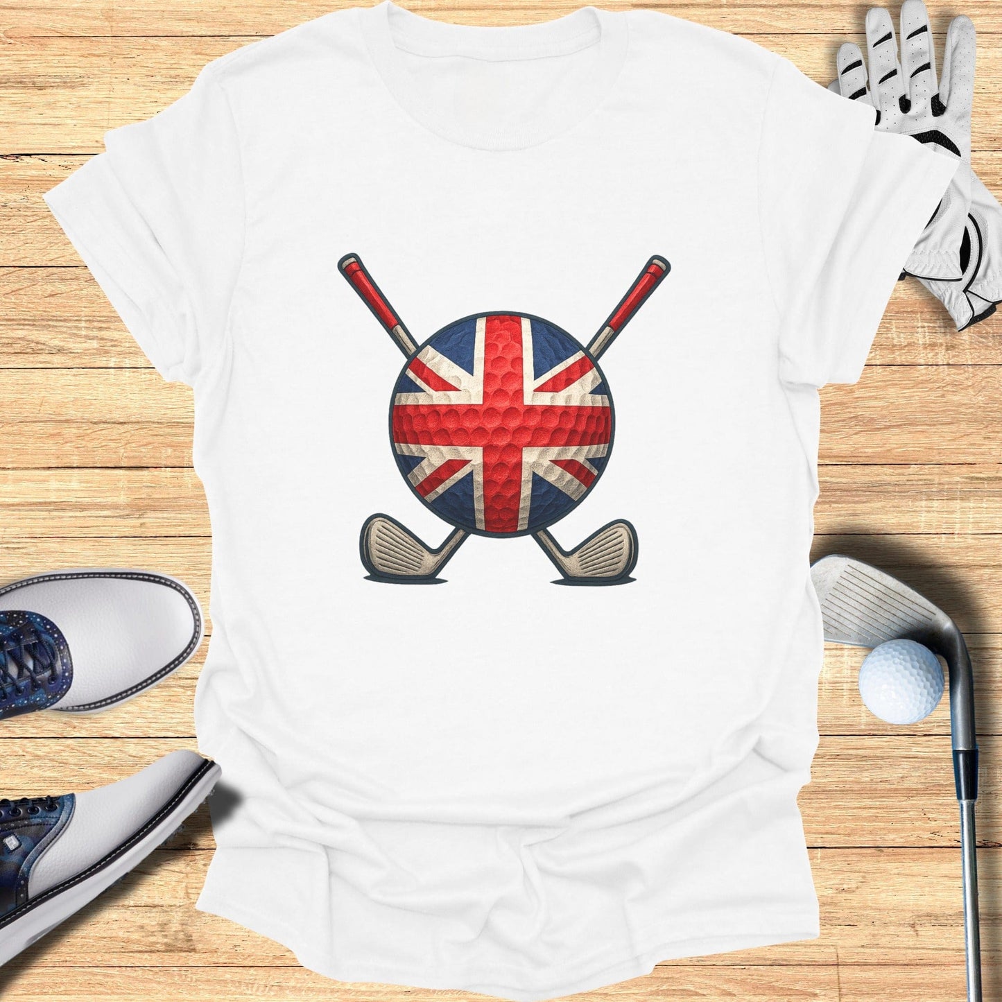Union Jack British Golf Themed T-shirt Sports Apparel