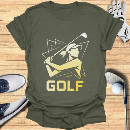 Stylish Graphic Tee Featuring Modern Golf Design