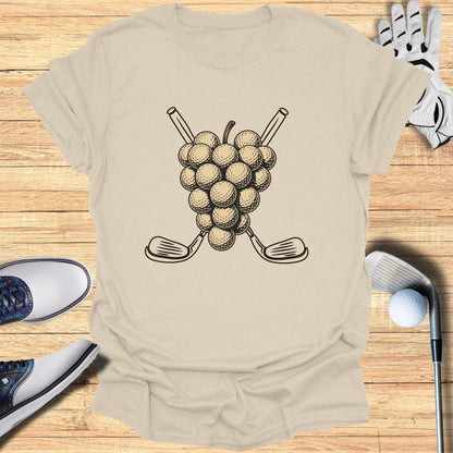 Unique Golf and Grapes Design T-Shirt