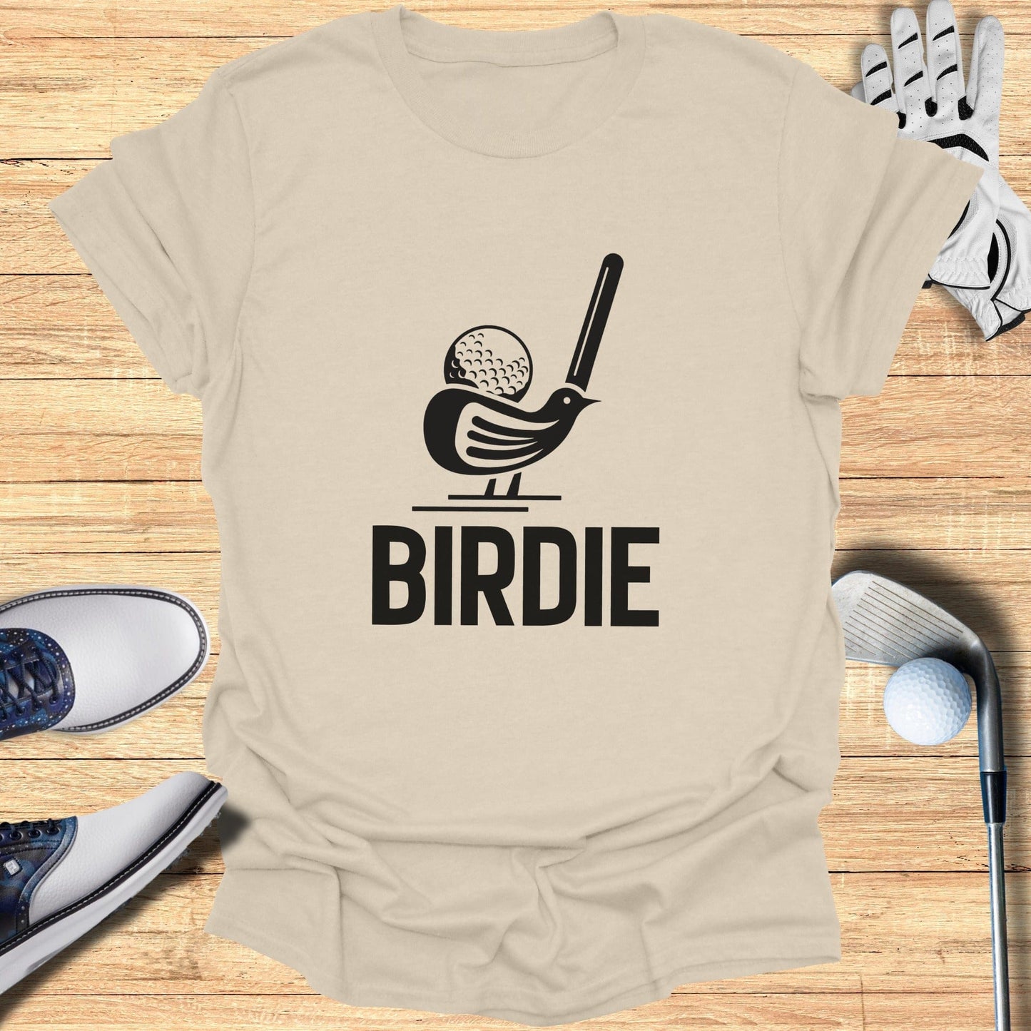 Birdie Golf Pun Graphic T-Shirt Fun Casual Tee