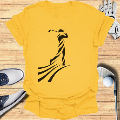 Golfer Silhouette Graphic Tee for Sports Enthusiasts