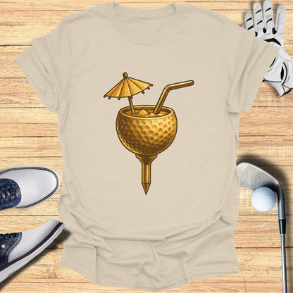 Unique Golf Ball Cocktail Design Graphic Tee Shirt