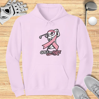 Golf for Hope Hoodie with Pink Ribbon Design