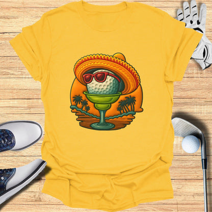 Fun Golf Ball in a Margarita Glass T-shirt for golfers