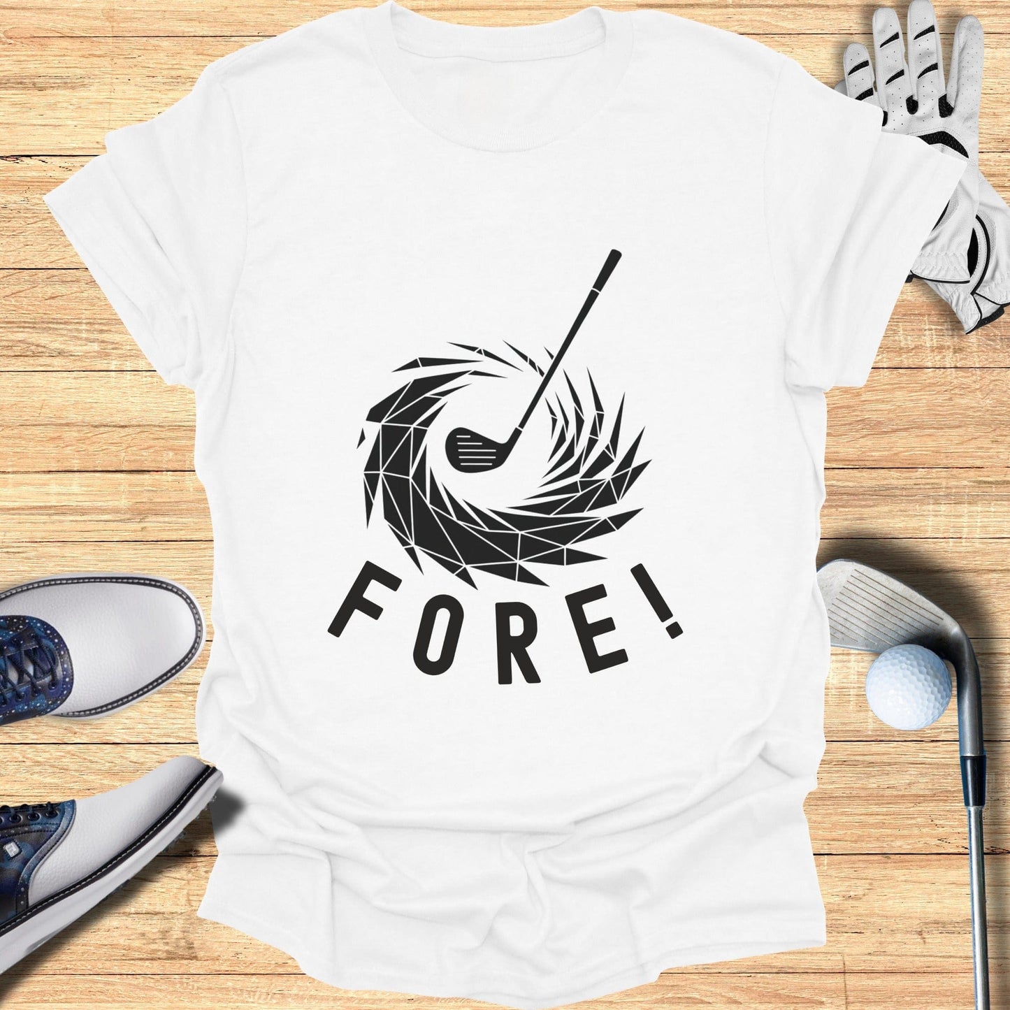 Golf-Themed T-Shirt With Fore! Graphic Design