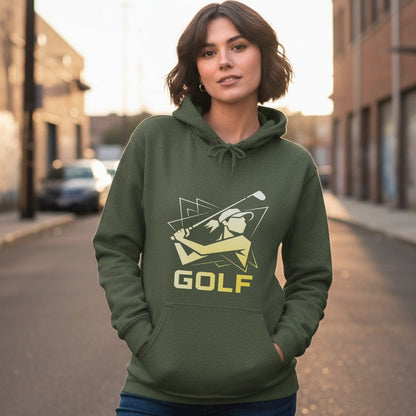 Stylish Women's Hoodie with Unique Golf Print Design