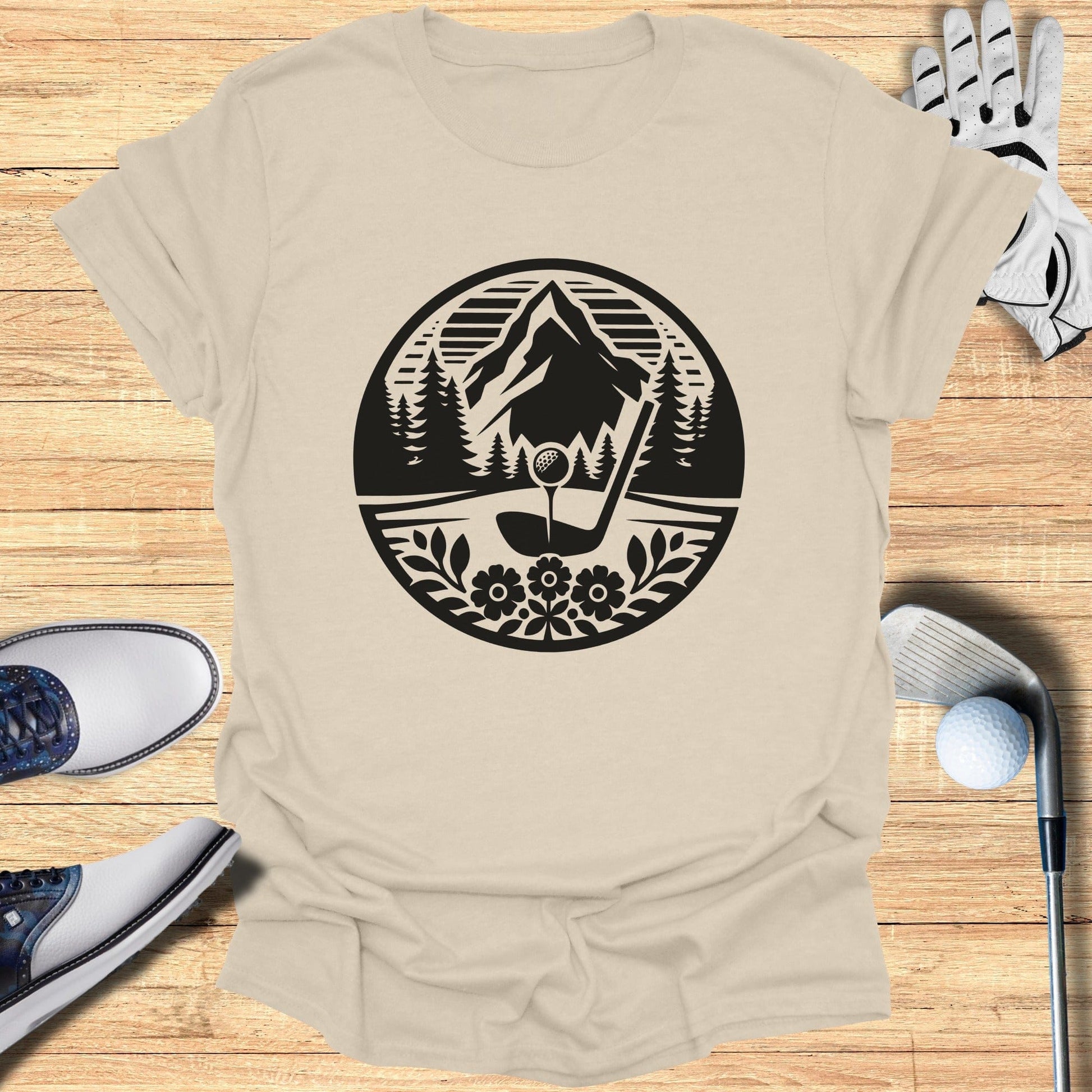 Golfing in the Mountains Graphic Tee Shirt