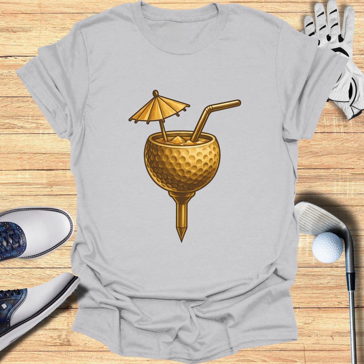 Unique Golf Theme Drink Design T-shirt Golf Lover Gift