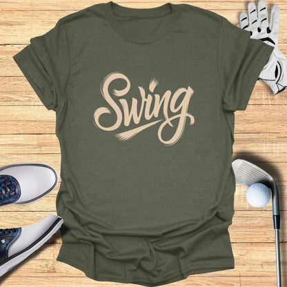 Swing Printed Tee Golf Apparel Casual T-shirt