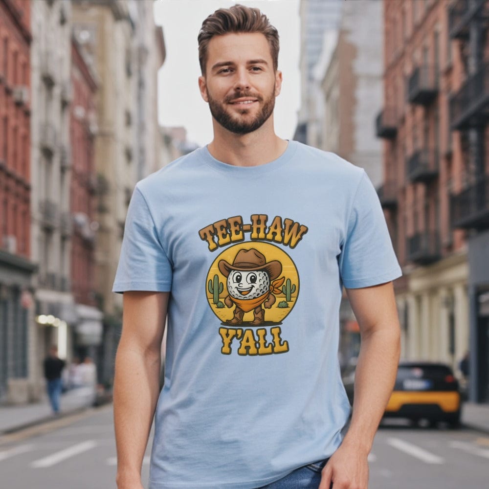 Tee-Haw Y'All Cowboy Graphic Tee-Shirt