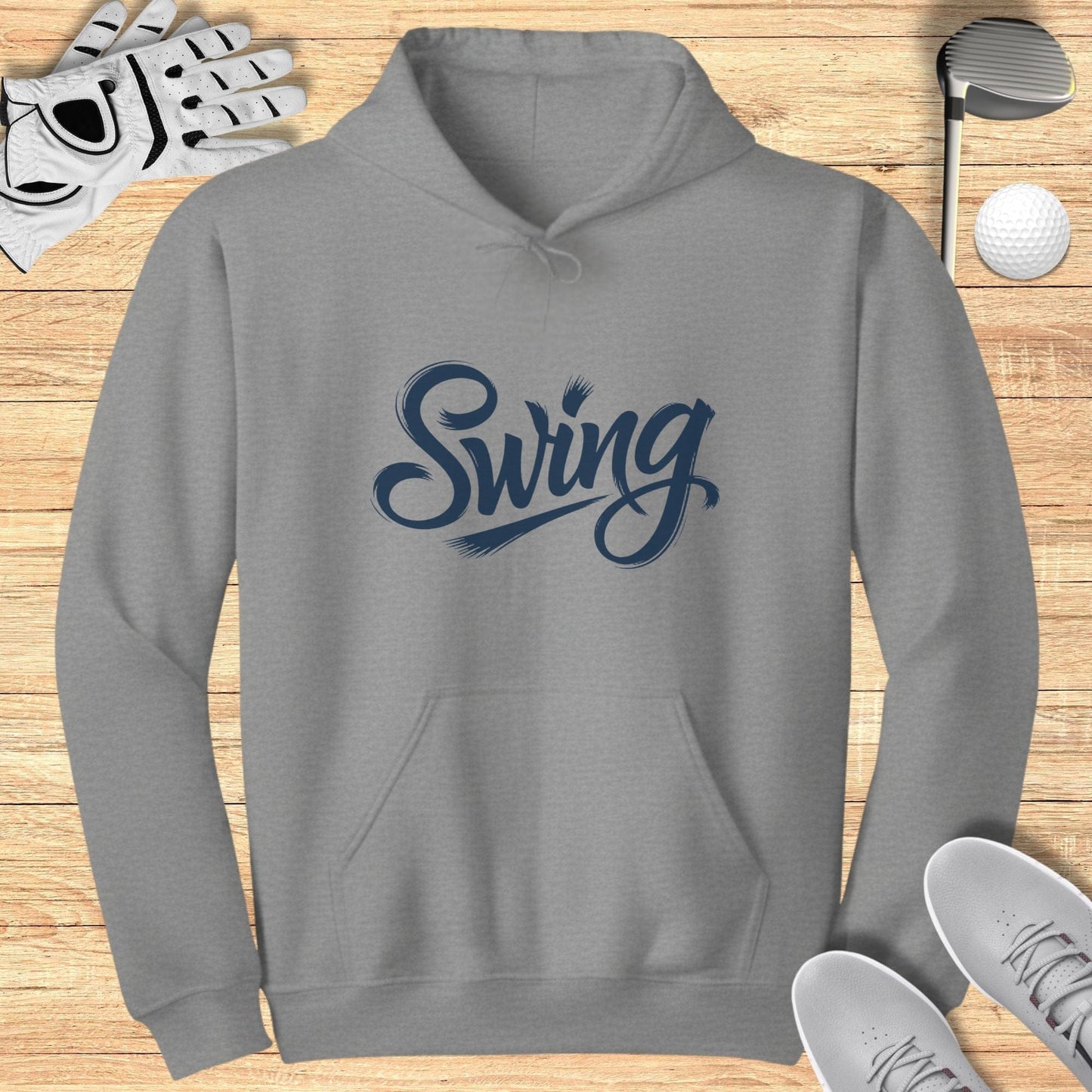 Stylish Swing Print Gray Hoodie Product