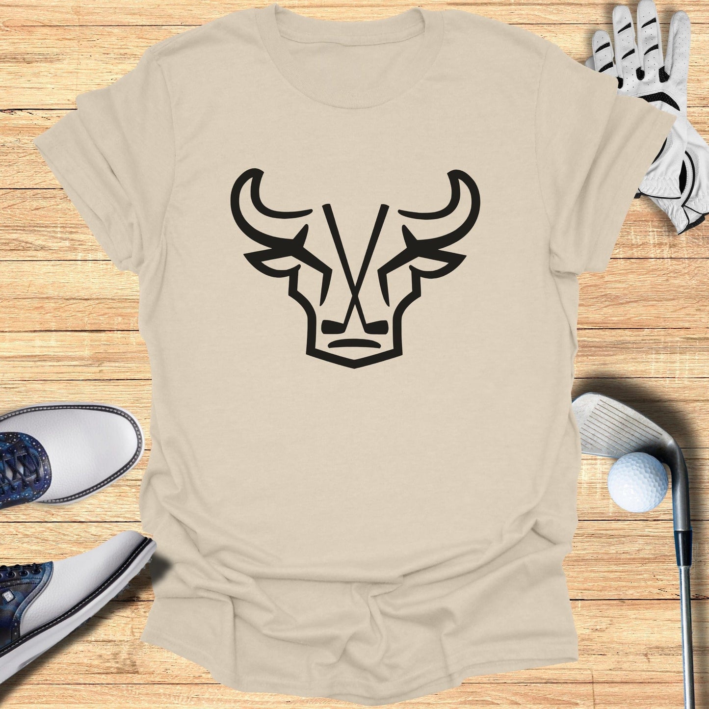 Stylish Graphic Tee with Unique Bull Head Design