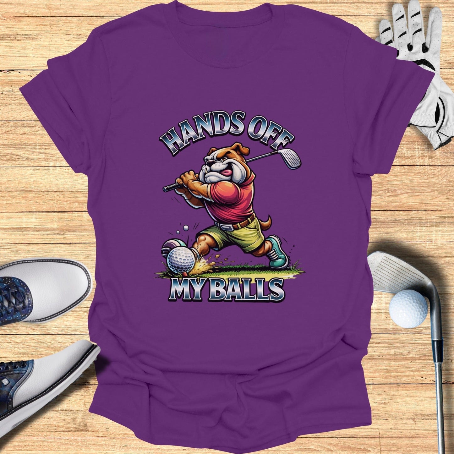 Hands Off My Balls Funny Golf T-Shirt