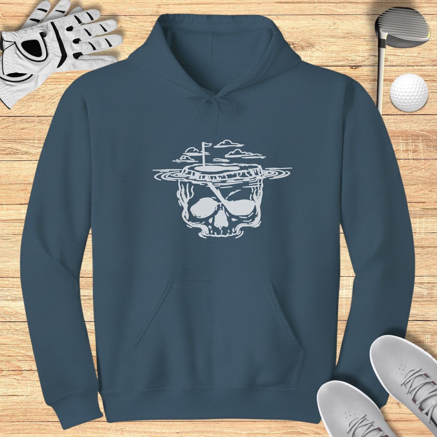 Skull with Cloud and Sea Design Hoodie Product