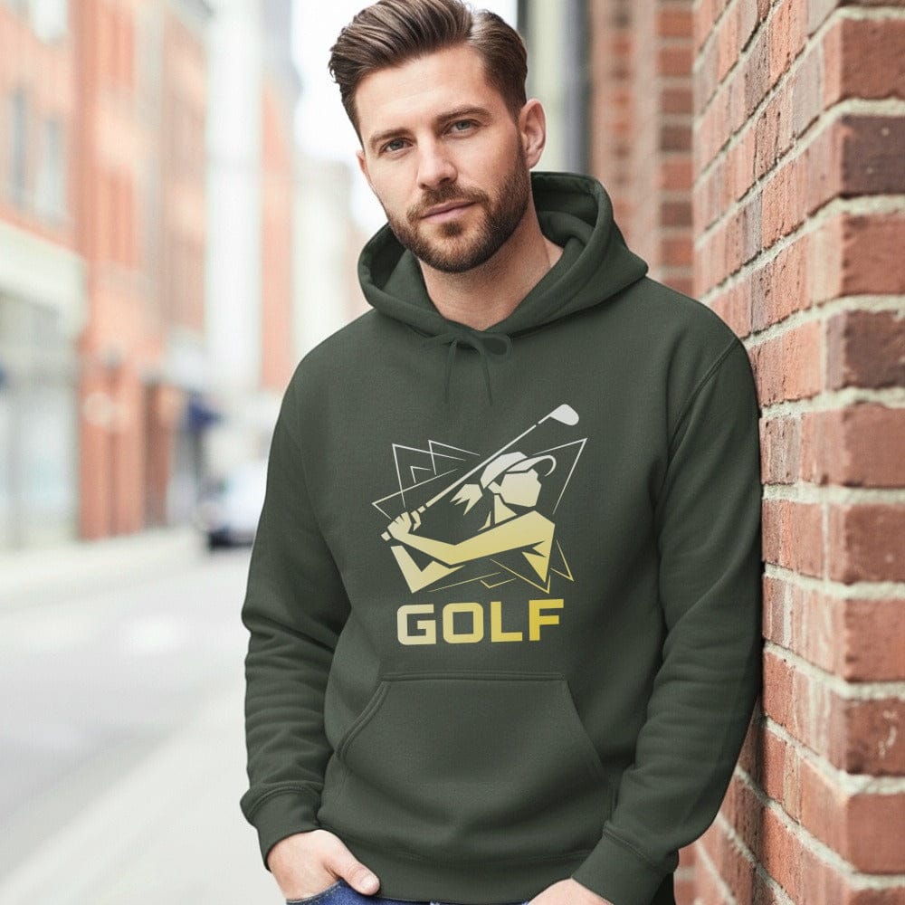 Stylish Green Hoodie with Golf Print Product