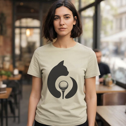 Stylish Cat with Golf Ball Graphic Tee product