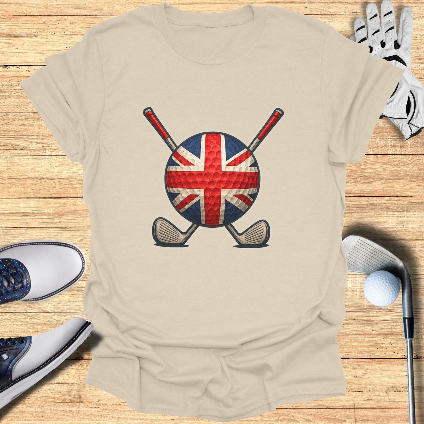 British Flag Golf Theme Tee Perfect for Golfers Shirt