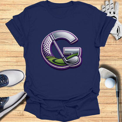 Golf Themed 'G' Letter Graphic T-Shirt