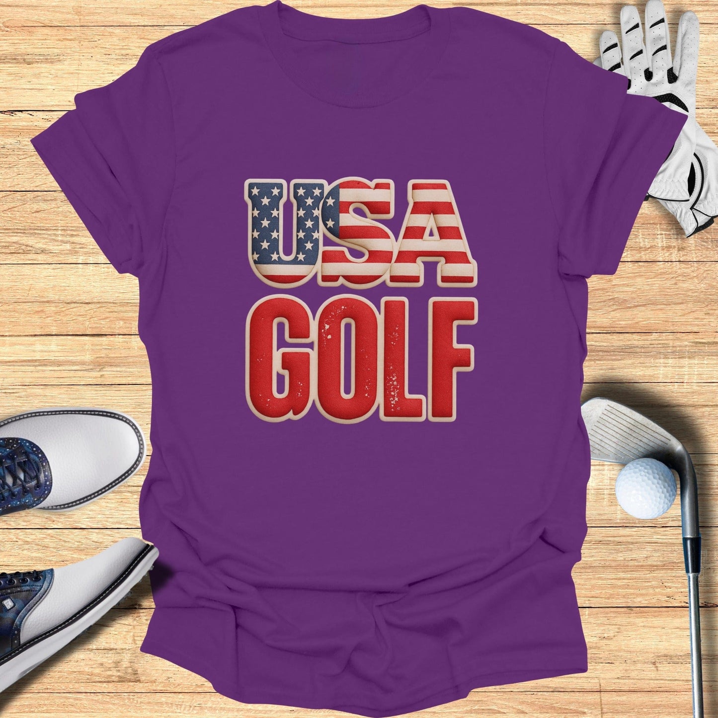 USA Golf Patriotic T-Shirt for Sports Enthusiasts