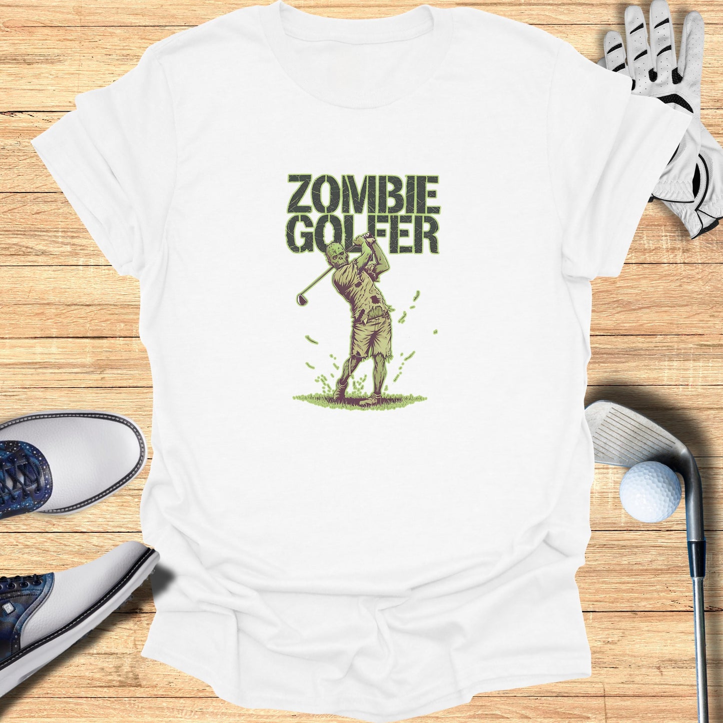 Zombie Golfer Graphic T-Shirt Fun Golf Apparel product type
