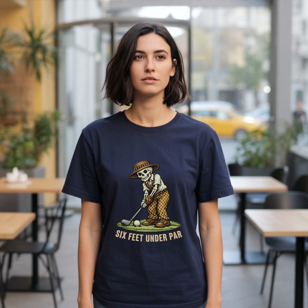 Six Feet Under Par Skeleton Graphic Tee