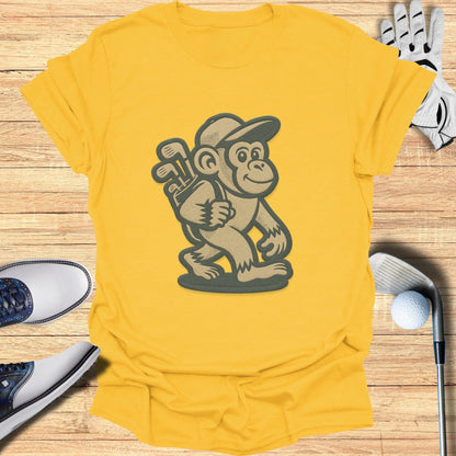 Golfing Ape Graphic Tee Perfect for Golf Enthusiasts
