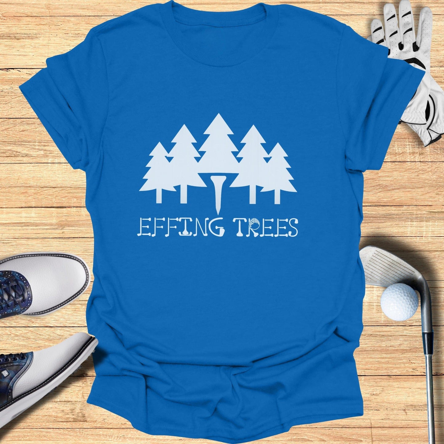 Effing Trees Graphic Tee with Forest Design