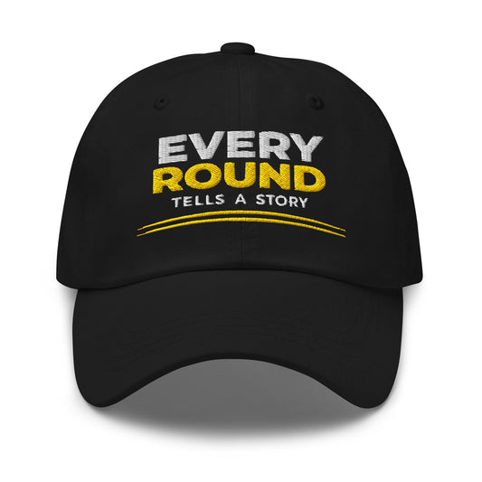 Every Round Tells A Story Embroidered Golf Cap - Funny Golf Tee by Swing Epic