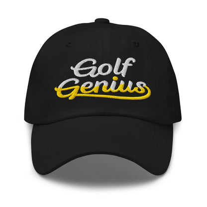 Golf Genius Quirky Fun Spirit Embroidered Golf Cap - Funny Golf Tee by Swing Epic
