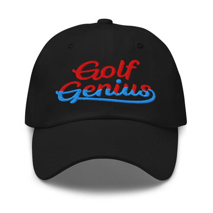 Golf Genius Quirky Fun Spirit Embroidered Golf Cap - Funny Golf Tee by Swing Epic