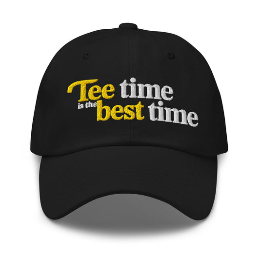 Tee Time is the Best Time Embroidered Golf Cap - Funny Golf Tee by Swing Epic