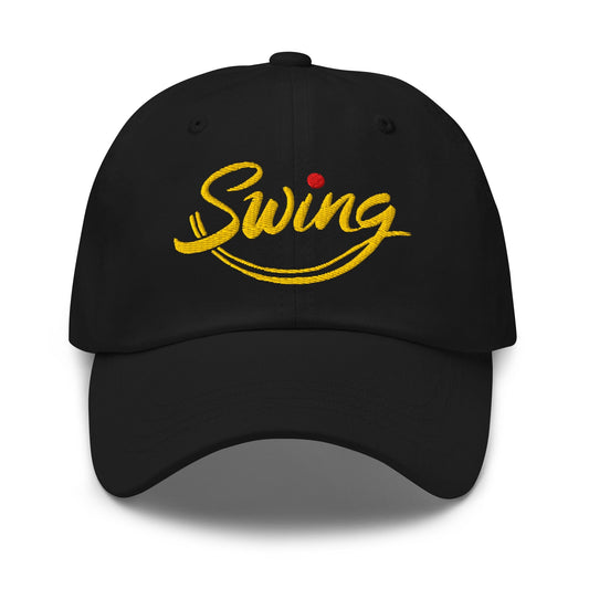 Swing into Action Statement Embroidered Golf Cap - Funny Golf Tee by Swing Epic