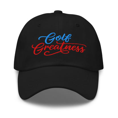 Golf Greatness Embroidered Golf Cap - Funny Golf Tee by Swing Epic