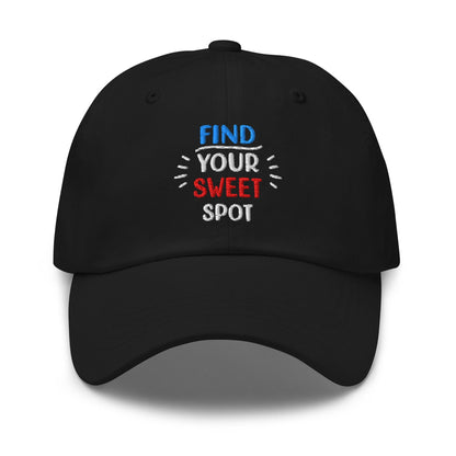 Find Your Sweet Spot Embroidered Golf Cap - Funny Golf Tee by Swing Epic