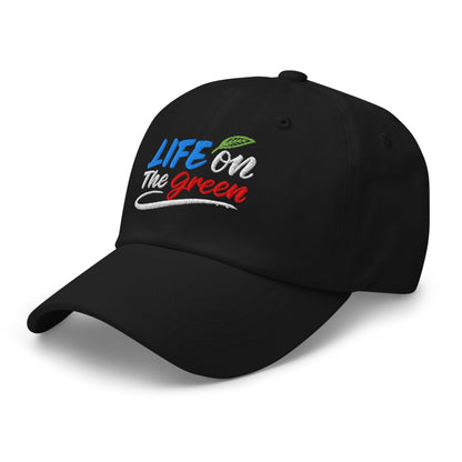 LIFE on The Green Embroidered Golf Cap - Funny Golf Tee by Swing Epic