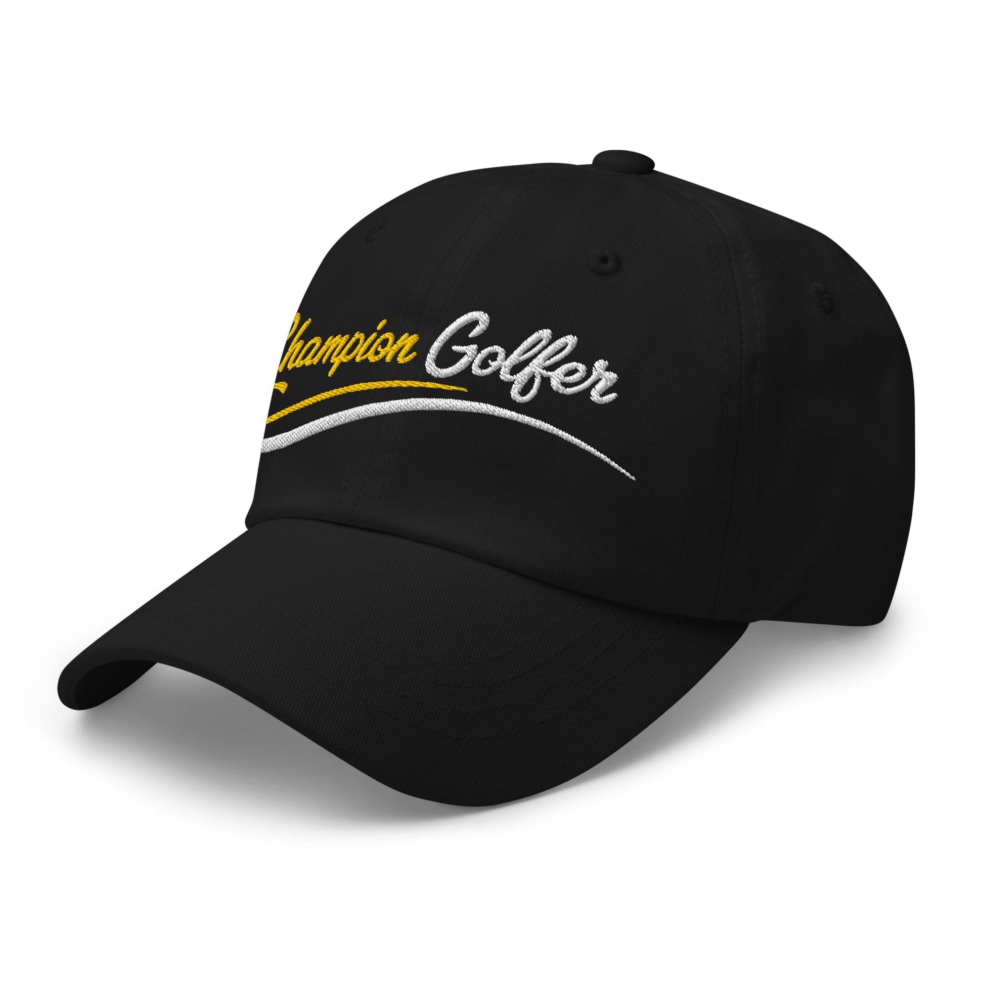 Champion Golfer Sparkling Star Fun Embroidered Golf Cap - Funny Golf Tee by Swing Epic